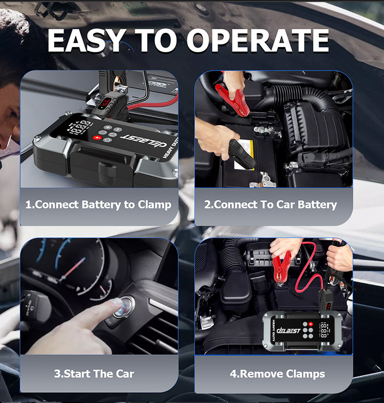 6 in 1 Car Jump Starter Kit